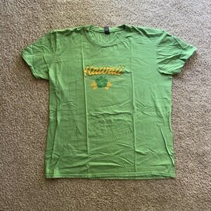 Anvil Shirt Mens XL Green Hawaii Hibiscus State Flower Lightweight Tee Casual